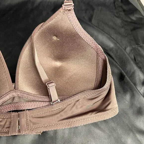 Angelina Chocolate Bra Adjustable Straps Convertible Removable Straps Wireless - Picture 10 of 12